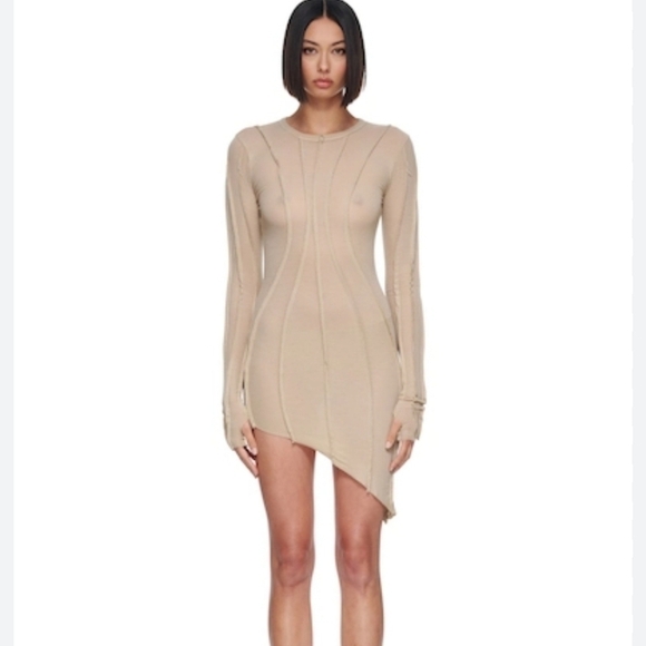 SAMI MIRO VINTAGE Inside-Out Seams Fitted Dress - Picture 10 of 10